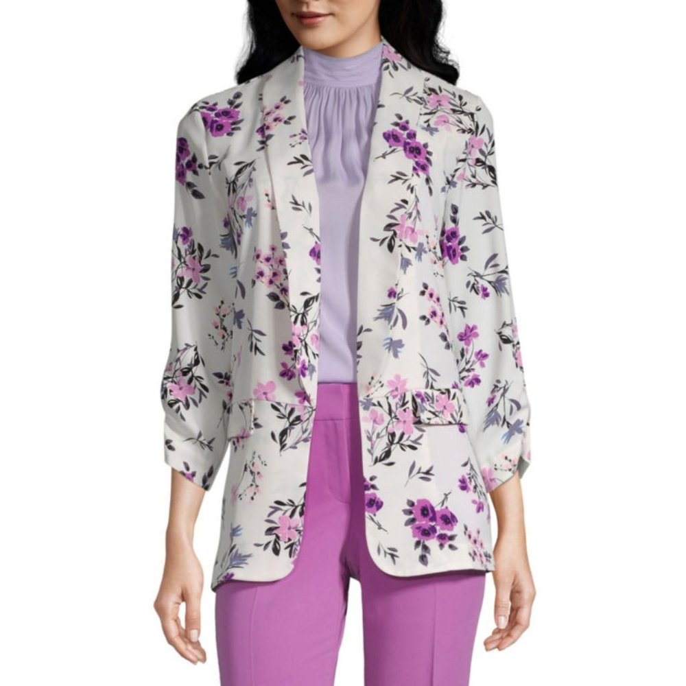 Worthington women floral blazer size S
